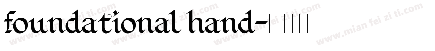 foundational hand字体转换